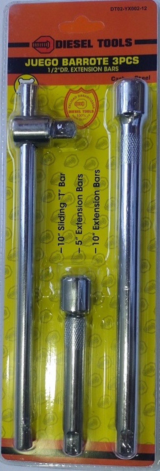 EXTENSIONES Y PALANCA - 3 PIEZAS - 1/2"