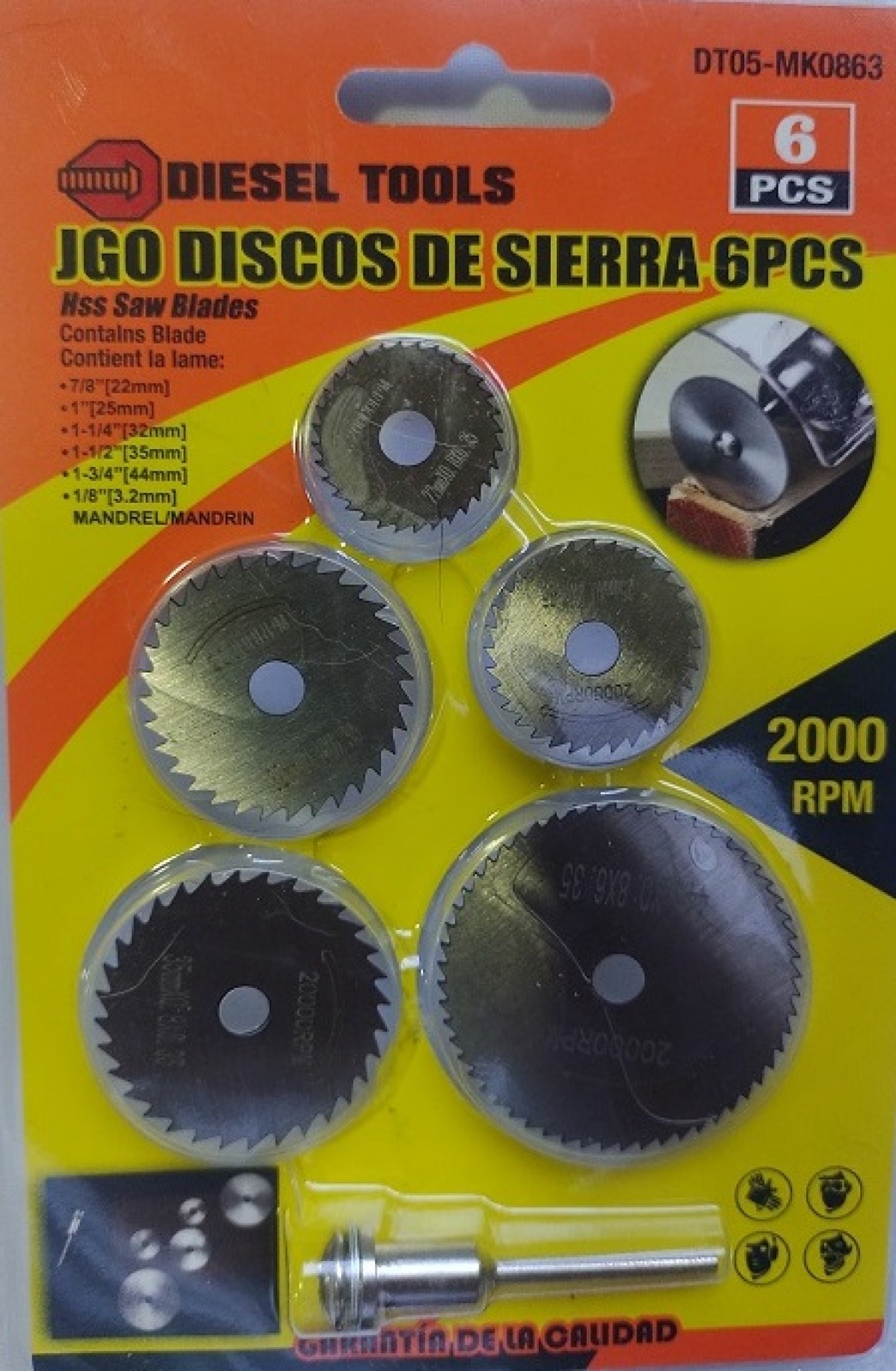 DISCOS SIERRA MOTO TOOL 6 PIEZAS