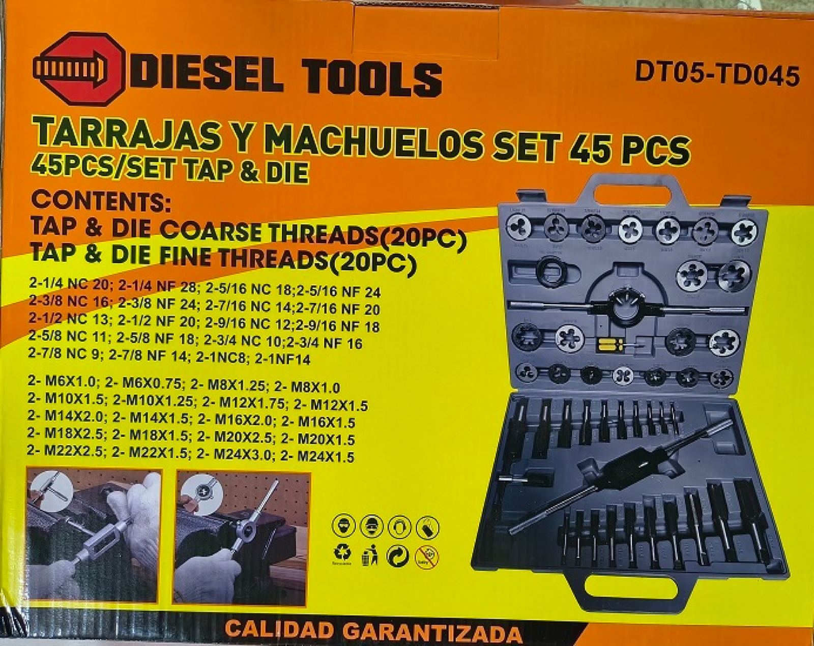 JUEGO MACHUELOS Y TARRAJAS 45 PCS