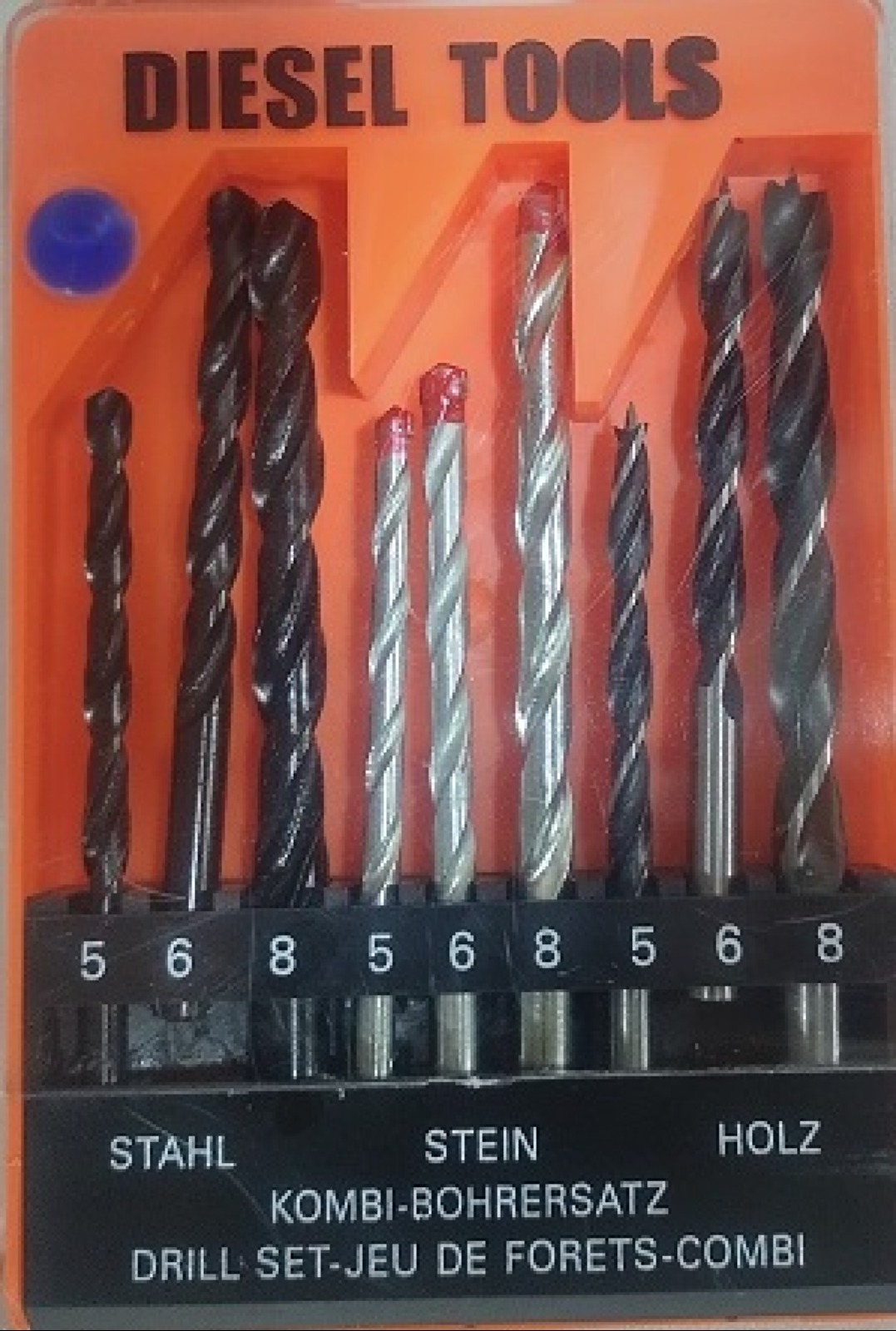 JUEGO DE BROCAS SURTIDA 9 PIEZAS