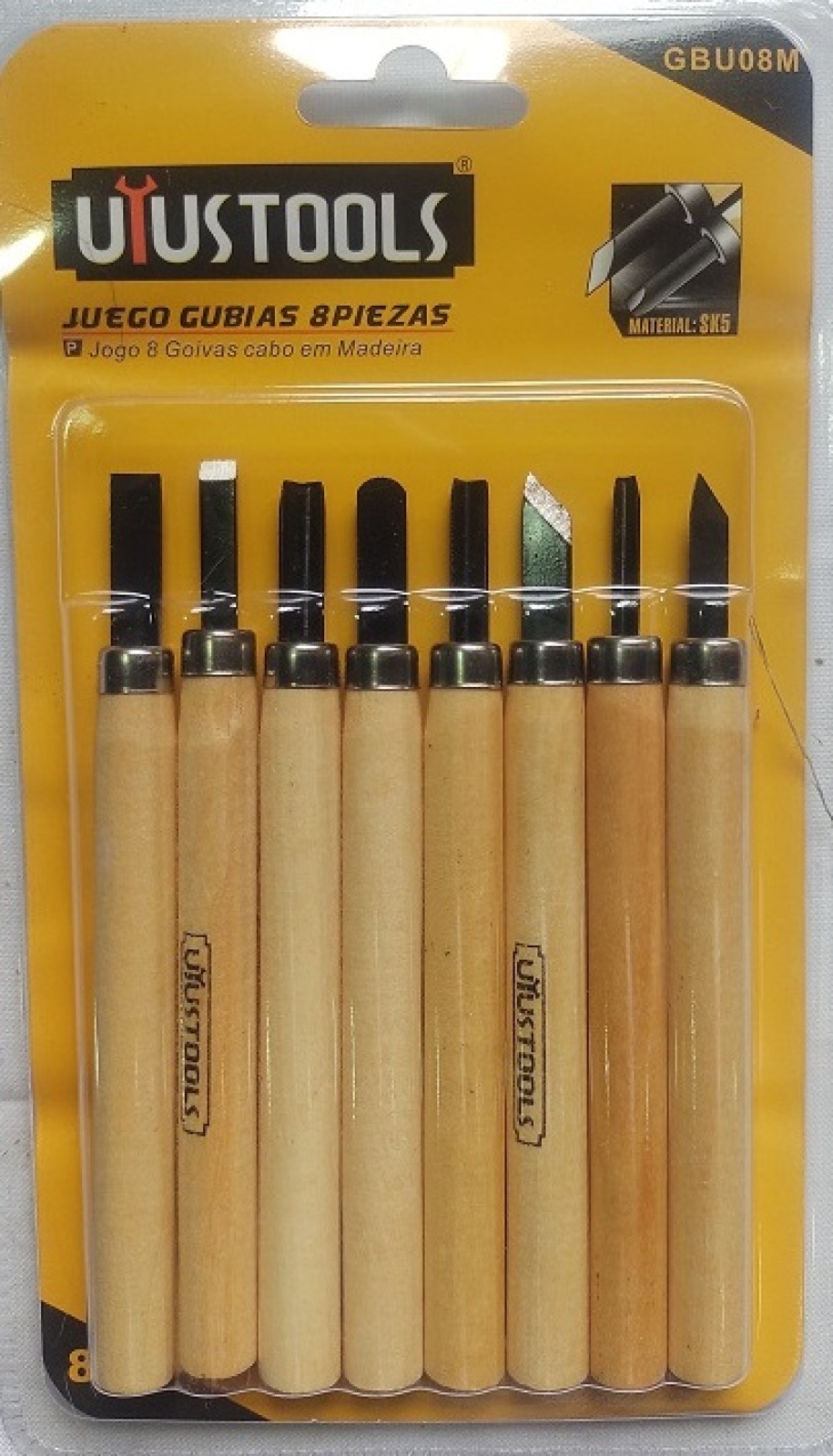 JUEGO DE GUBIAS 8 PIEZAS