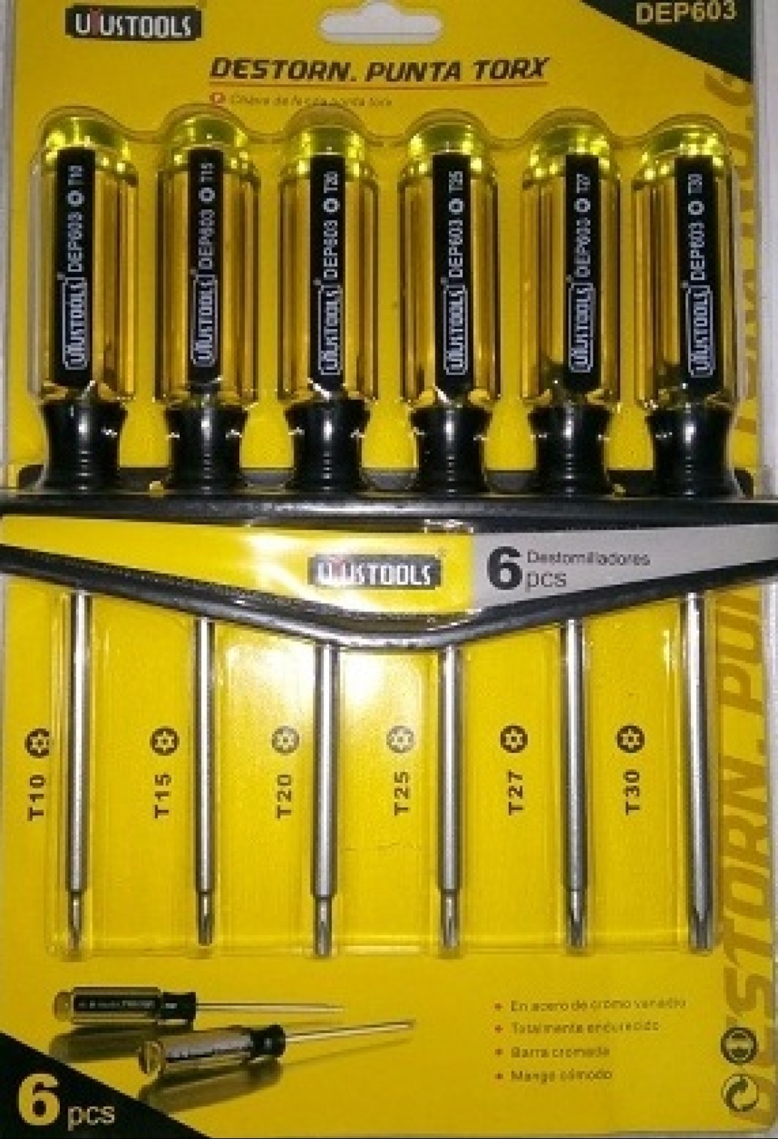 JUEGO DESTORNILLADOR TORX 6 PCS