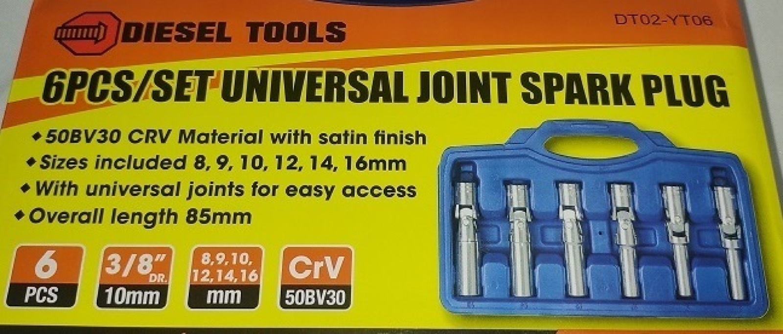JUEGO UNIVERSAL BUJIAS 3/8  3 PCS