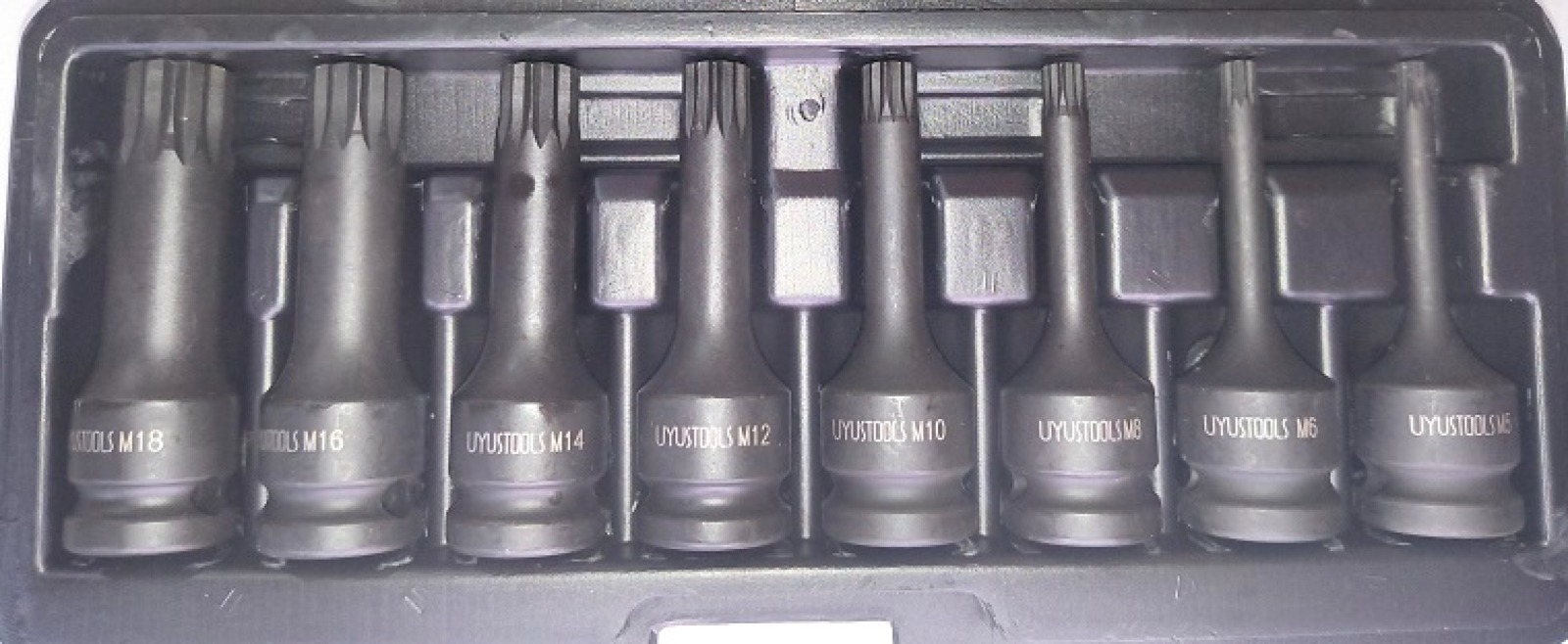 JUEGO DE COPAS CON PUNTAS TORX DE IMPACTO 1/2"- 8 PIEZAS