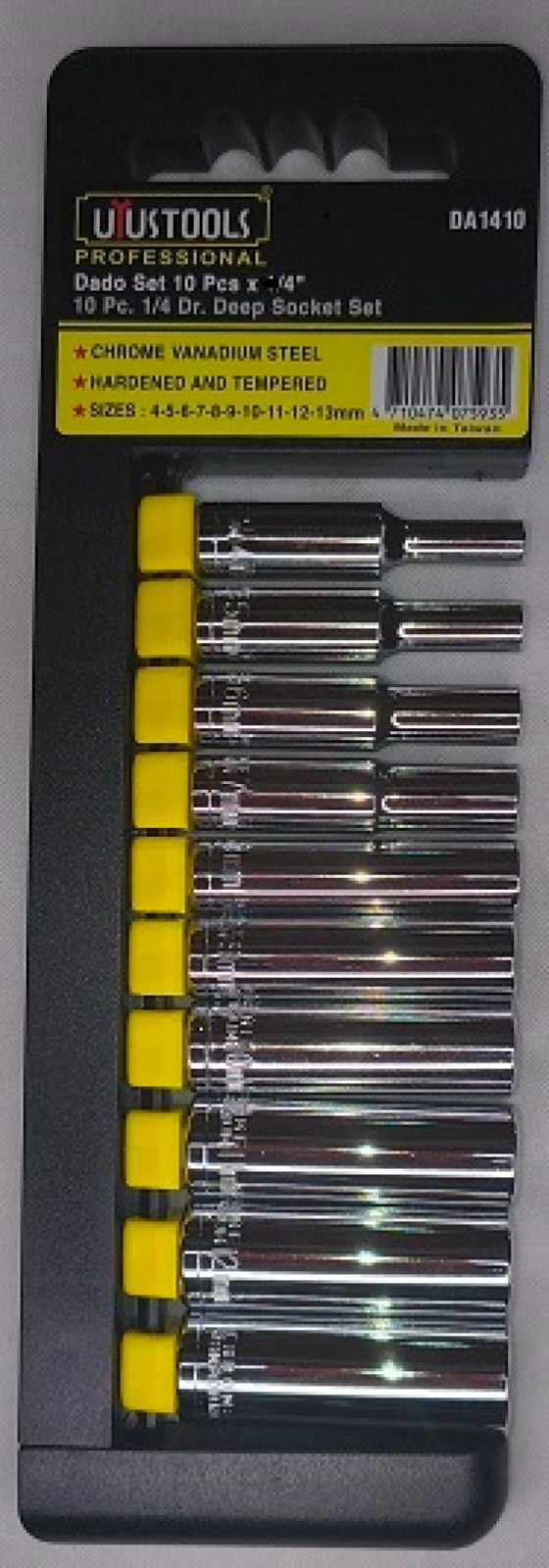 JUEGO DE COPAS LARGAS 1/4"- 10 PIEZAS