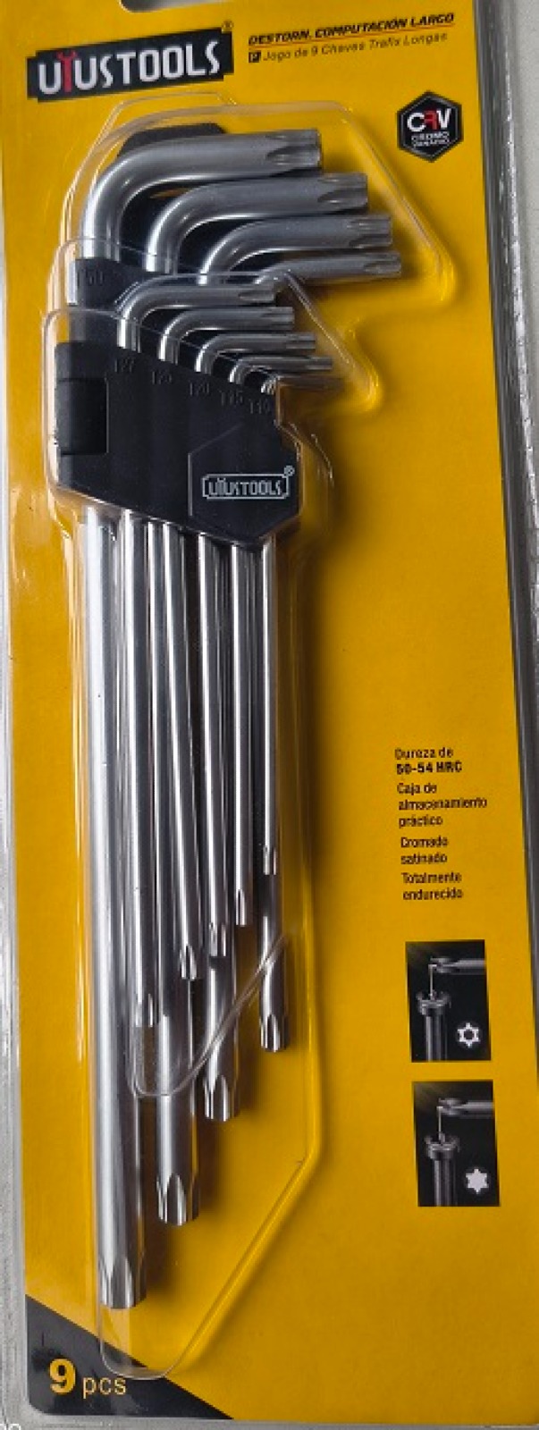 JUEGO  TORX LARGAS 9 PIEZAS